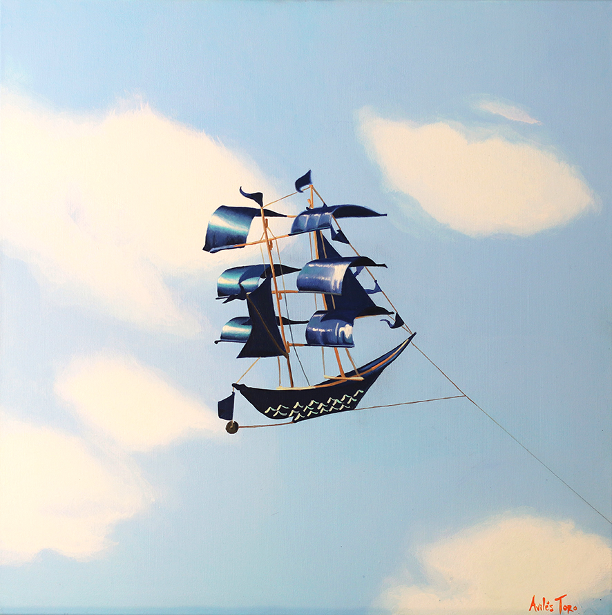 volando el cielo azul.S